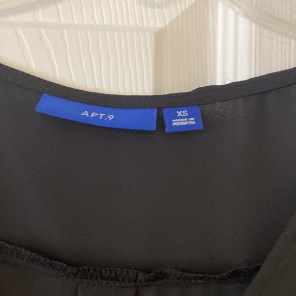 Apt 9 Black Sleeveless Top size XS brand new length 25” bust 32” - Picture 3 of 8